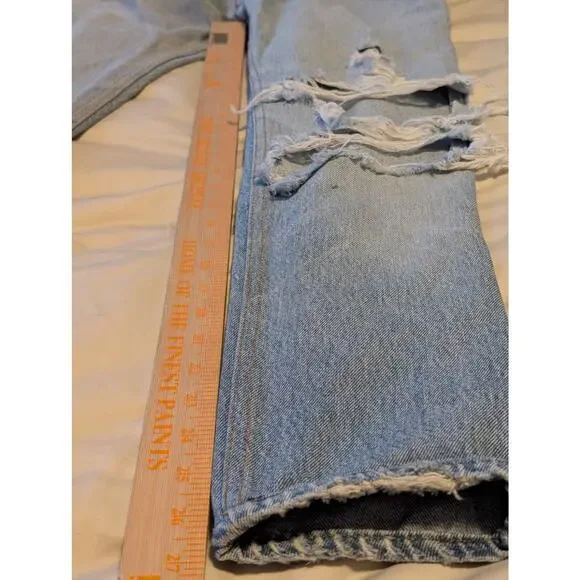 RE/DONE Levi's High Rise Ankle Crop (HRAC) Reconstructed Jeans - 25 - Picture 10 of 16